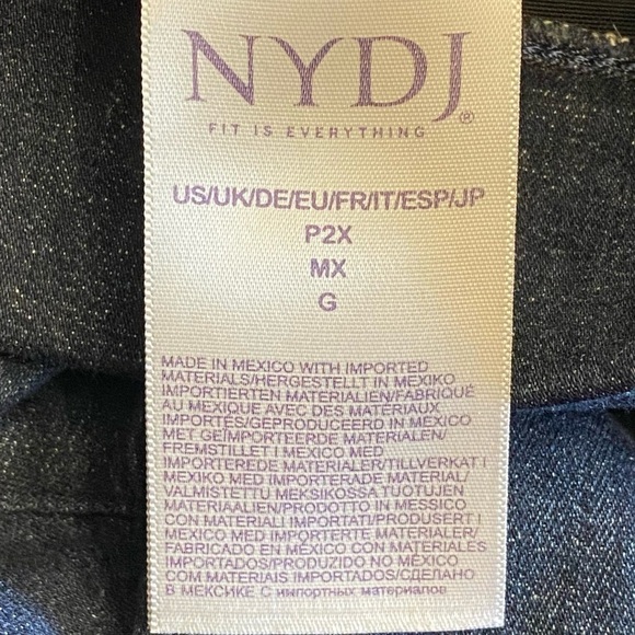 NYDJ Dark Kenzie Wash Pull On Bootleg Jeggings Jeans Size P2X - Picture 10 of 14